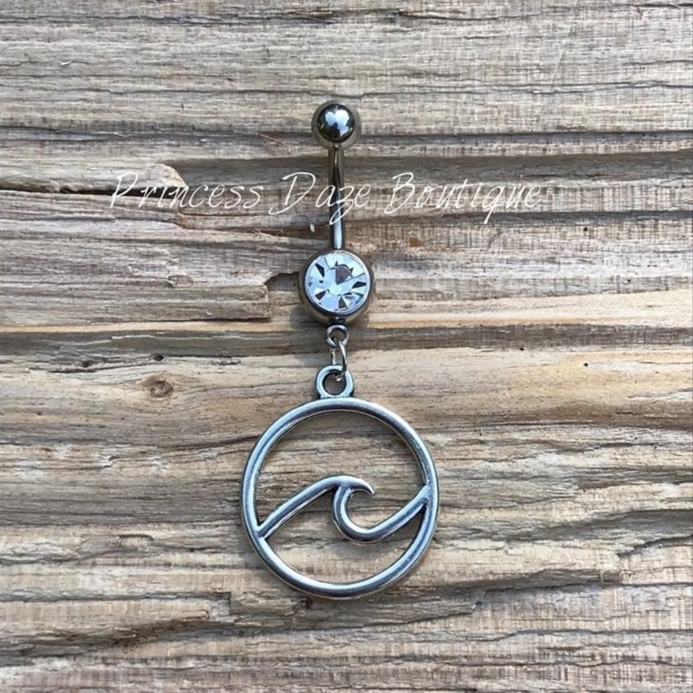 Ocean‎ Wave Belly Button Ring